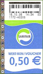 Sanifair - Wert-Bon
